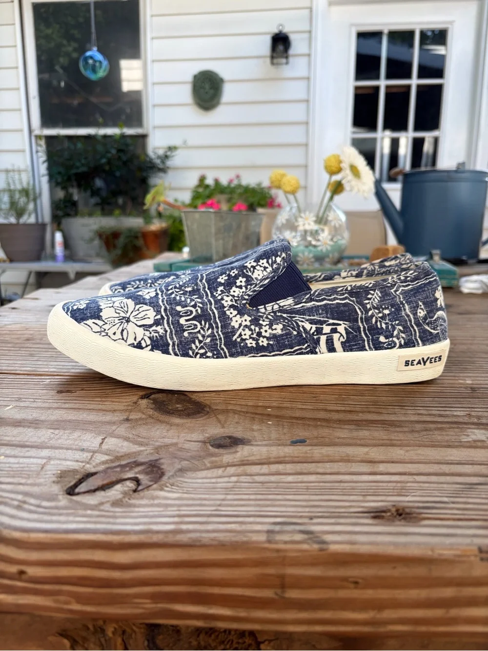 SeaVees x Reyn Spooner Baja Slip On Men’s 10.5 Navy Hawaiian Aloha Sneakers